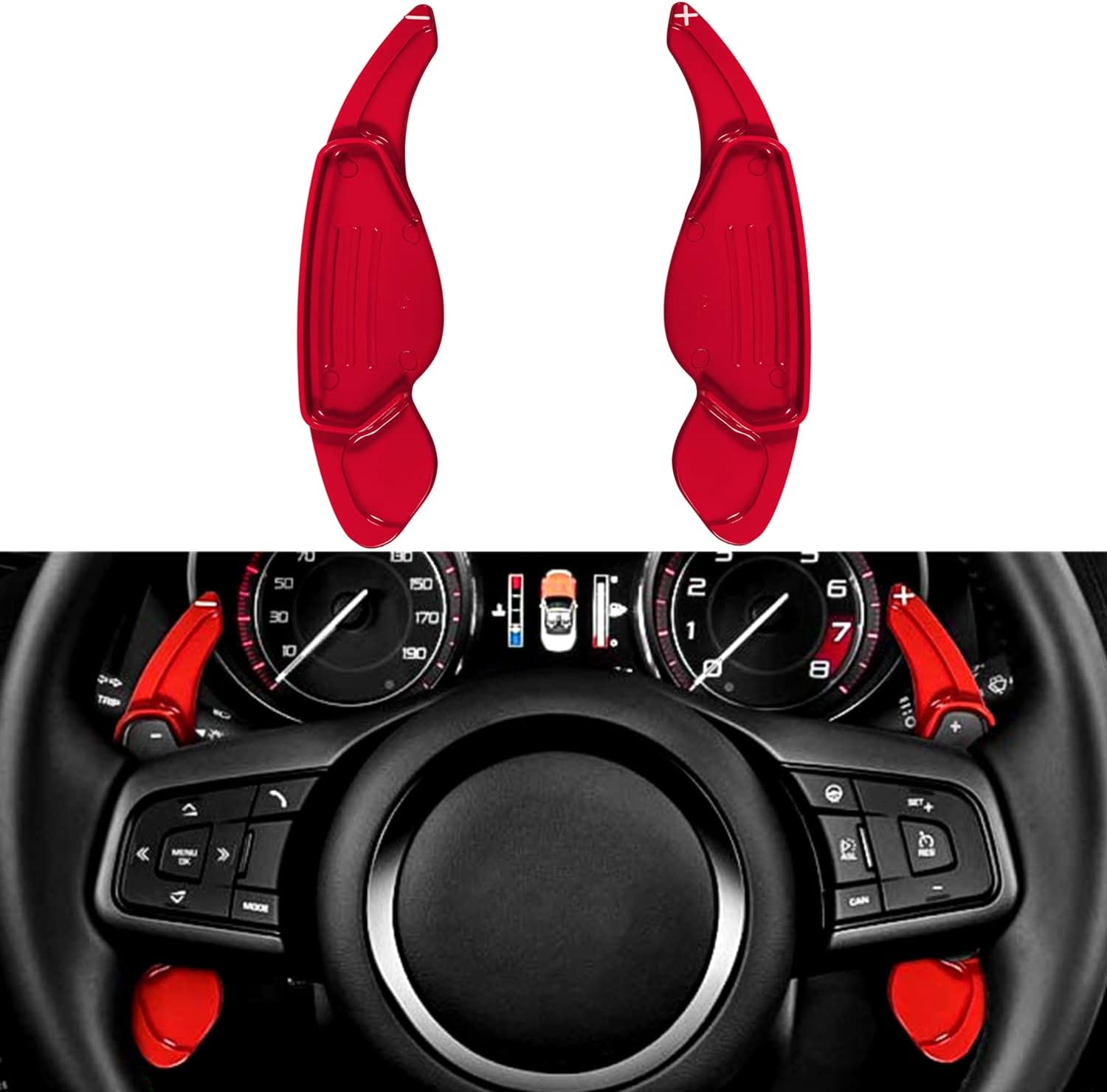 Aluminum Steering Wheel Paddle Shifter Extension Cover Trim Shift Interior Accessories for Jaguar F-Pace E-Pace XE XF XJ for Land Rover Evoque Etc