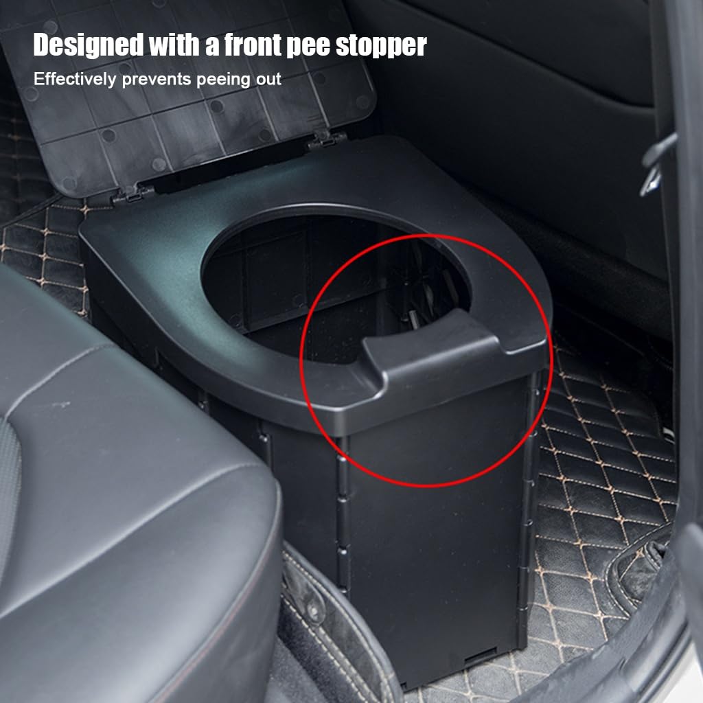 Portable Camping Toilette für Erwachsene Portable Klapp Toilette mit Deckel,Reise Portable Töpfchen für Erwachsene,Porta Töpfchen Auto Toilette, 5 Toilettentaschen, 10-Pack flüssiges Abfallgel