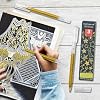 MARTCOLOR Gold Gel Pens, 1mm Fine Point Gel Ink Pen Opaque Archival Ink Pens for Black Paper Drawing, Sketching, Illustration, Card Making, Bullet Journaling, 3 Pack