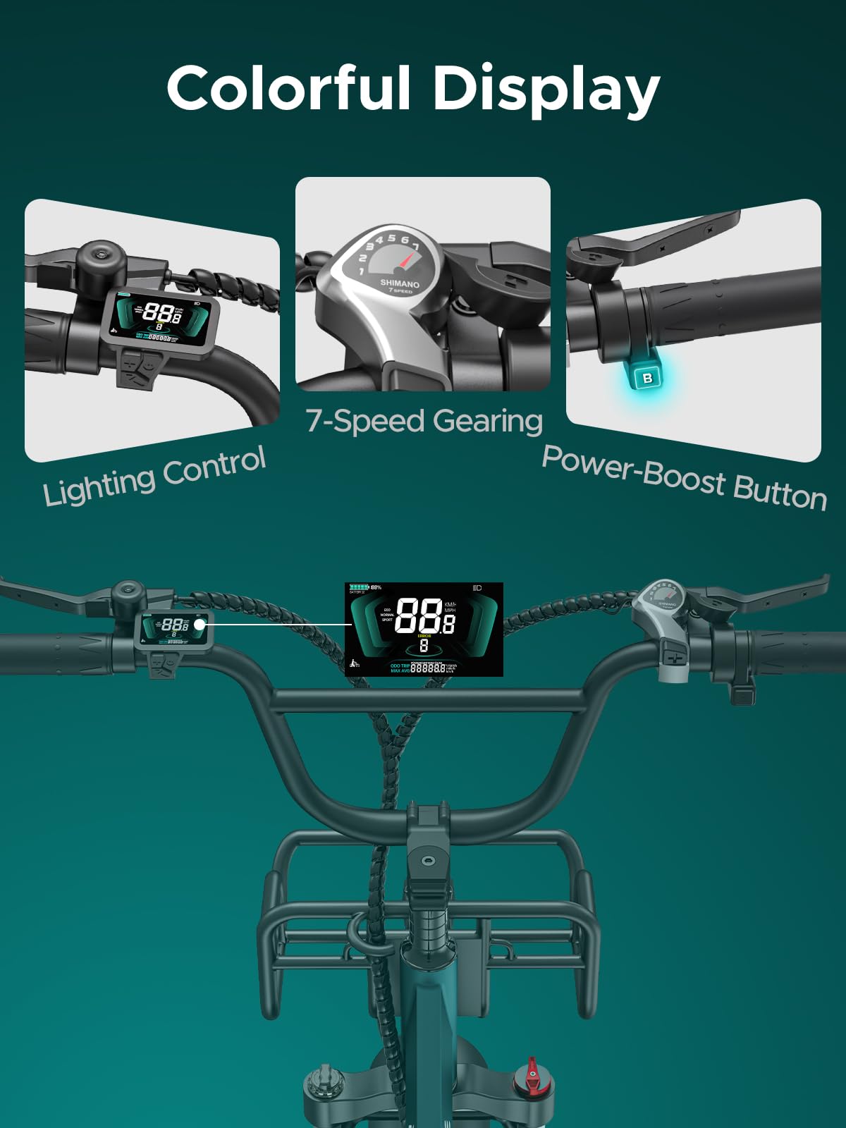 ENGWE Bicicleta Electrica para Adultos, 20 * 4.0 Fat Tire Step-Through E-Bike para Mujeres - Bateria 48V 13A - 7-Velocidades - Amortiguador Dual - para Desplazamientos y Excursiones L20/L20 Boost