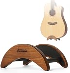 Support de guitare acoustique, Support de Guitare Compact en Bois Solide, Sol Portable Léger pour Guitare, Porte Guitare Clip-On Auto-Standing pour Voyage et Stage, Cadeau pour Guitares Acoustiques, Classiques et Folk