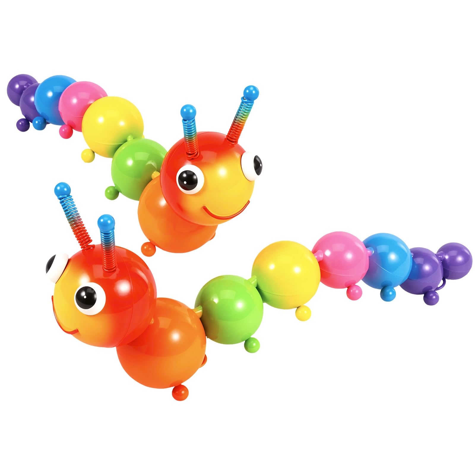 Jokapy 2Pcs Metal Caterpillar Statue Yard Art Garden Decor for Outside Patio Lawn Ornament Fence Decoration Present for Friends Garden Lover