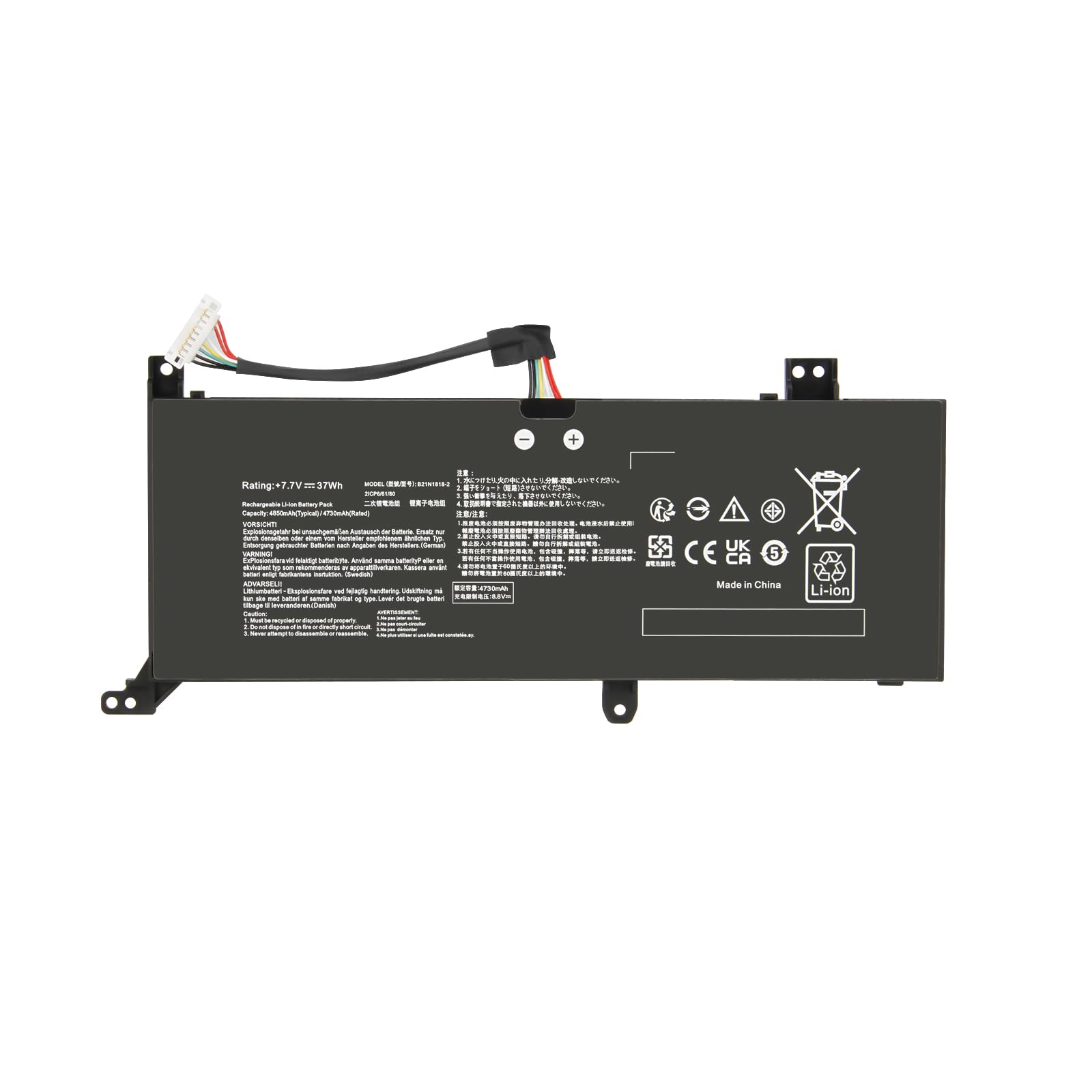 Bateria 37Wh C21N1818-2 B21N1818-2 do ASUS VivoBook 14 F412DA F412FJ F412FL F412UA A412DA A412FA A412FL A412FJ A412UA X412DA X4112DA 2FA 412 FJ X412FL X412UA X412UB X412UF X412JA R424D R424DA R424F
