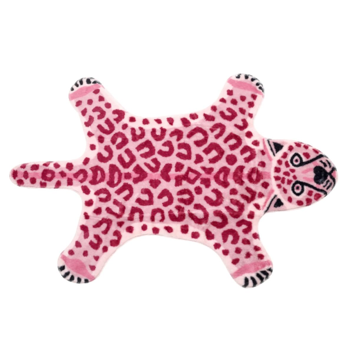 Alfombrilla para patas en poliéster rosa para suelo de cocina y salón
