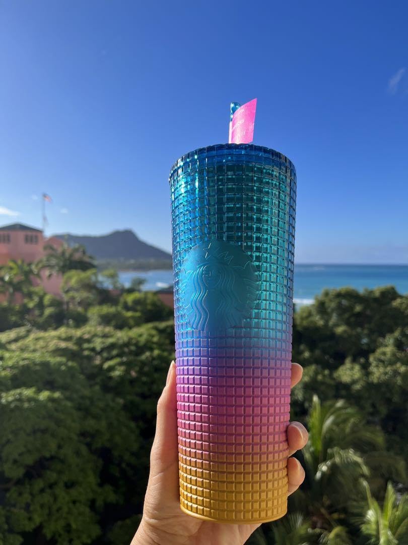 Amazon | レア ハワイ限定スタバ レインボー タンブラー 水筒 | ノー