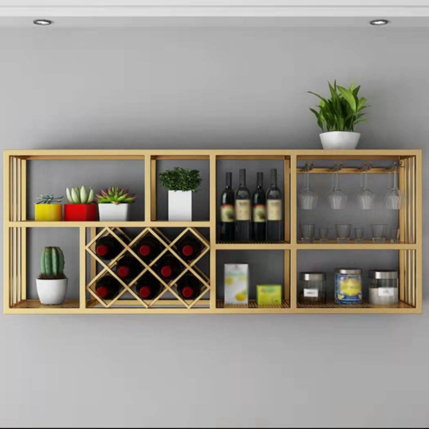 Support de bouteille fixé au mur en métal robuste de haute qualité