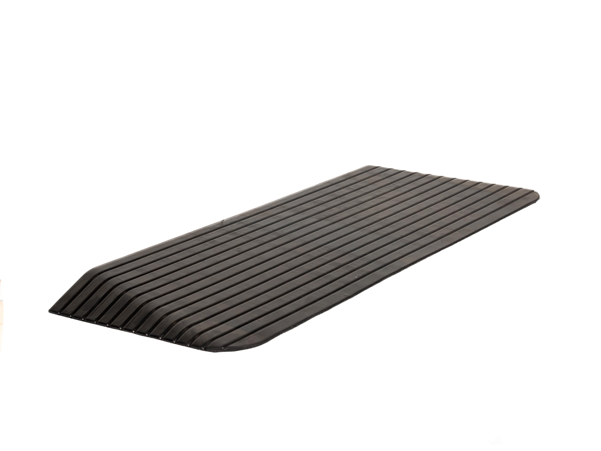 Rampe de seuil dacces en caoutchouc handicape de trottoir | Rampes de passe passage de seuil porte d acces pour fauteuil roulant - Noir (2,5 x 21 x 110 cm)