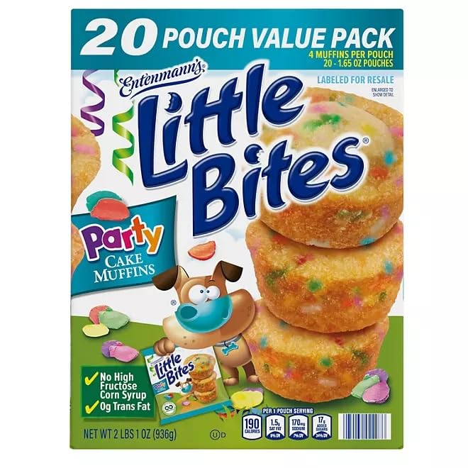 Entenman's Little Bites Party Cake Muffins, 1.65 oz.,