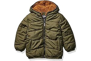4T Winter Coat: Boys' Heavyweight Jacket with Sherpa Lining