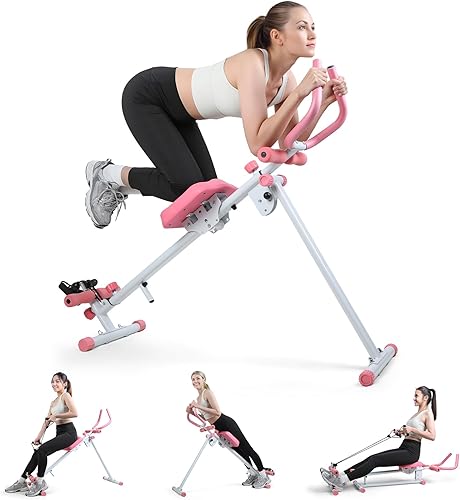 Miniatura 8 de Equipo de entrenamiento abdominal, entrenador de abdominales ajustable en altura, equipo de ejercicio abdominal para gimnasio en casa, equipo de