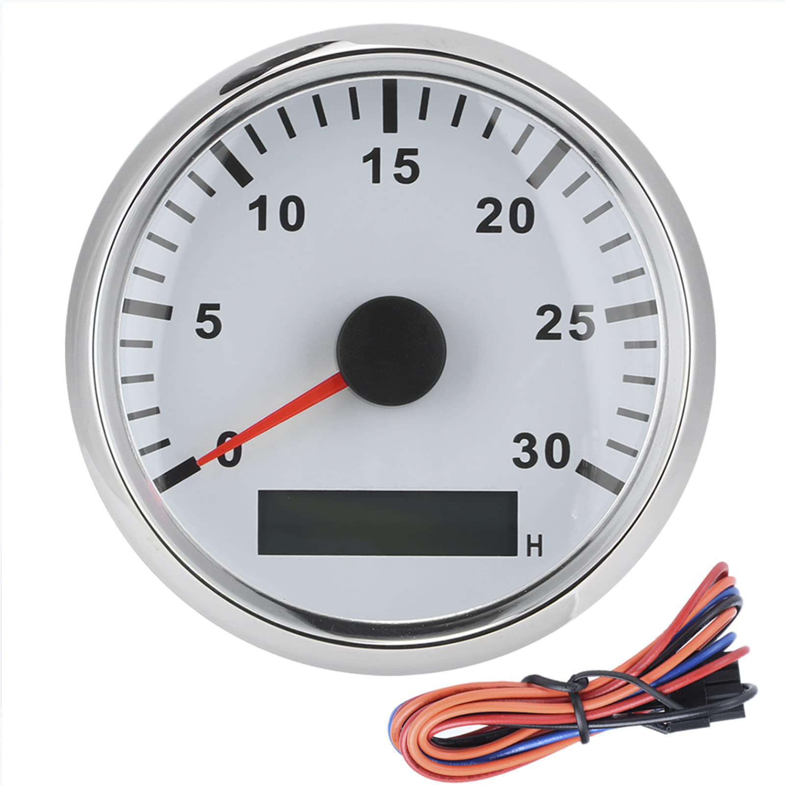Jiawu 85mm Tacómetro para Barco, IP67 Impermeable, 0-3000 RPM, Pantalla
