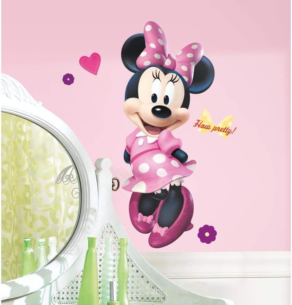 RoomMates Mickey Mouse & Minnie Bow-Tique Giant Peel and Stick Wall Decal Bundle Pack