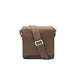 Mens Classic Flap Close Shoulder Bag, Brown, One Size