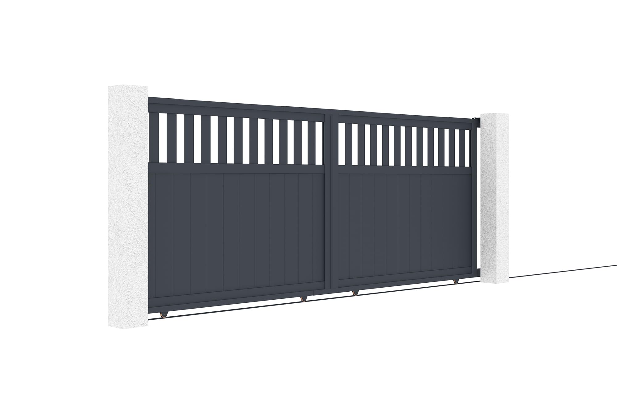 Casanoov Brama przesuwna 4m SANTIS H.160cm szare aluminium