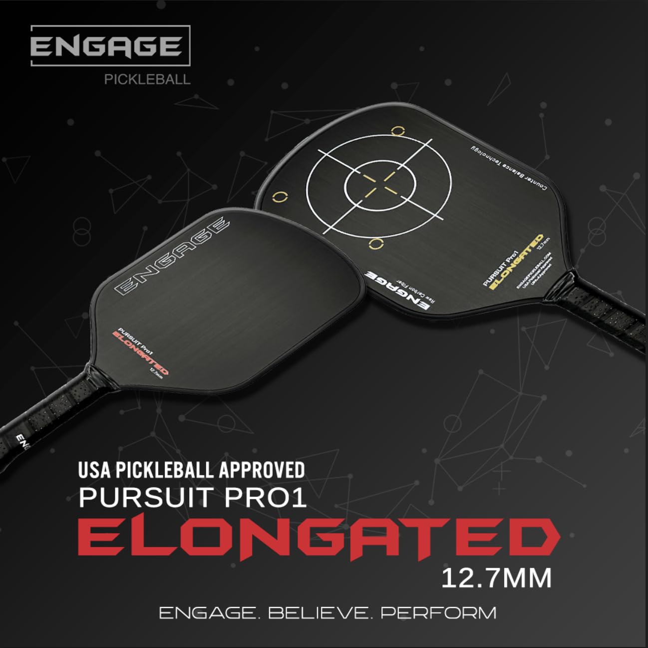 Amazon.com : Engage Pursuit Pro1 Pickleball Paddle | Raw Carbon