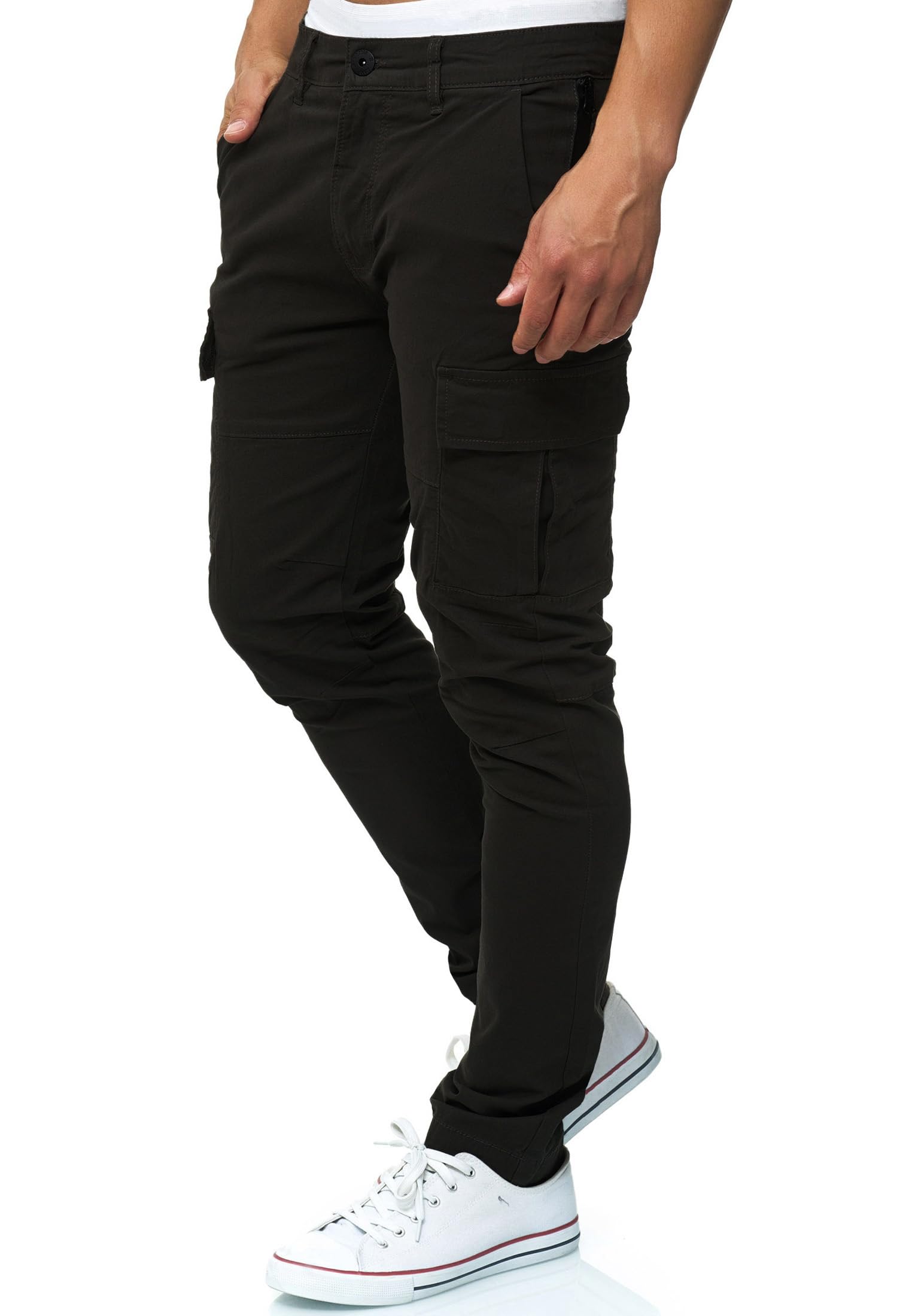 Indicode Uomini Mathews Cargo Pants | Pantaloni Cargo in Cotone con 8 Tasche
