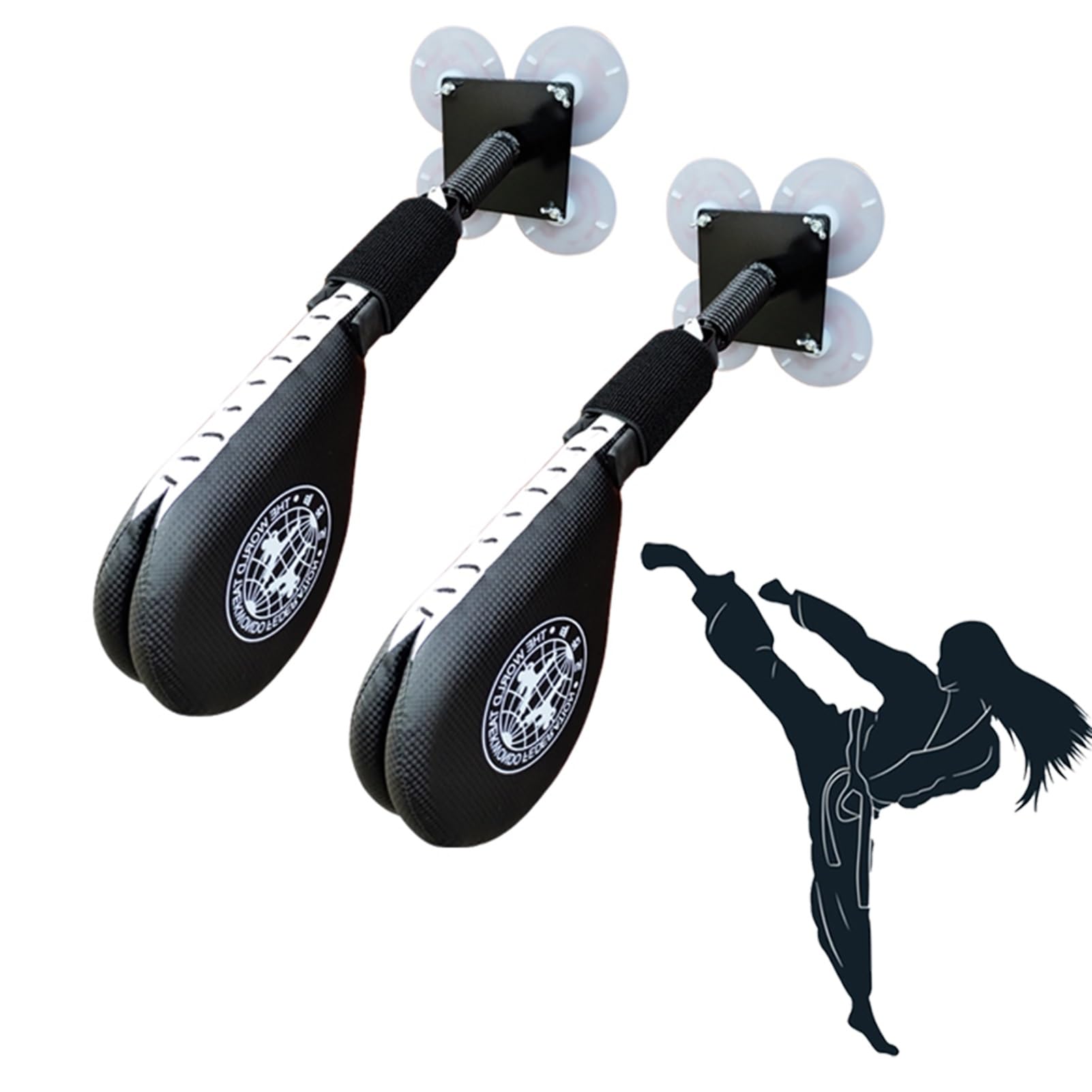 DYK&NX Mural Raquette Taekwondo, Martial Arts Kicking Training Strike Target Pad, 3 Porte-cibles Karaté Tapis d'entraînement, Ressort élastique PU