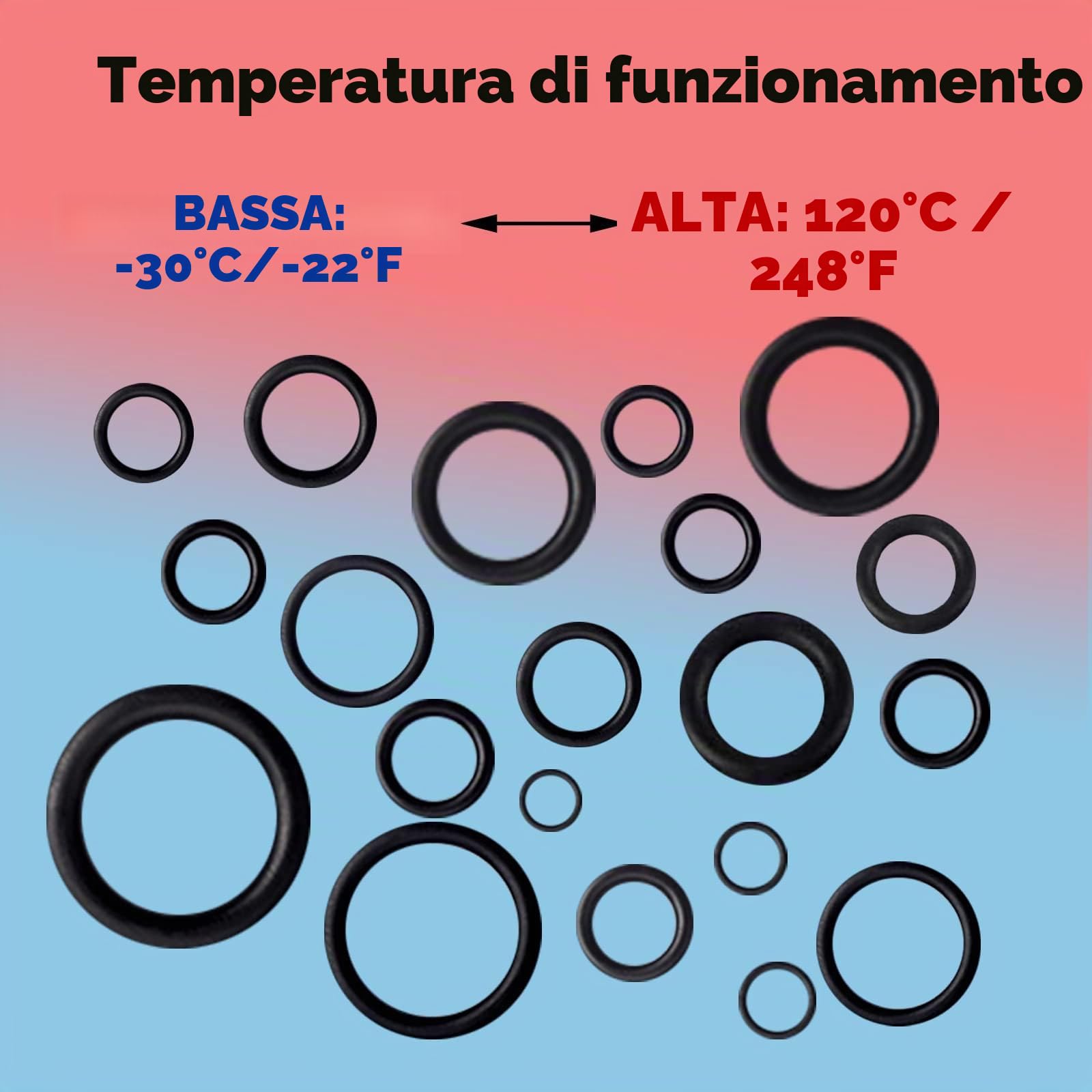 ZDBB O Ring Assortment Kit 1540 Pezzi Gomma Nitrilica Set con Pick per Rubinetto OD 4mm-50mm