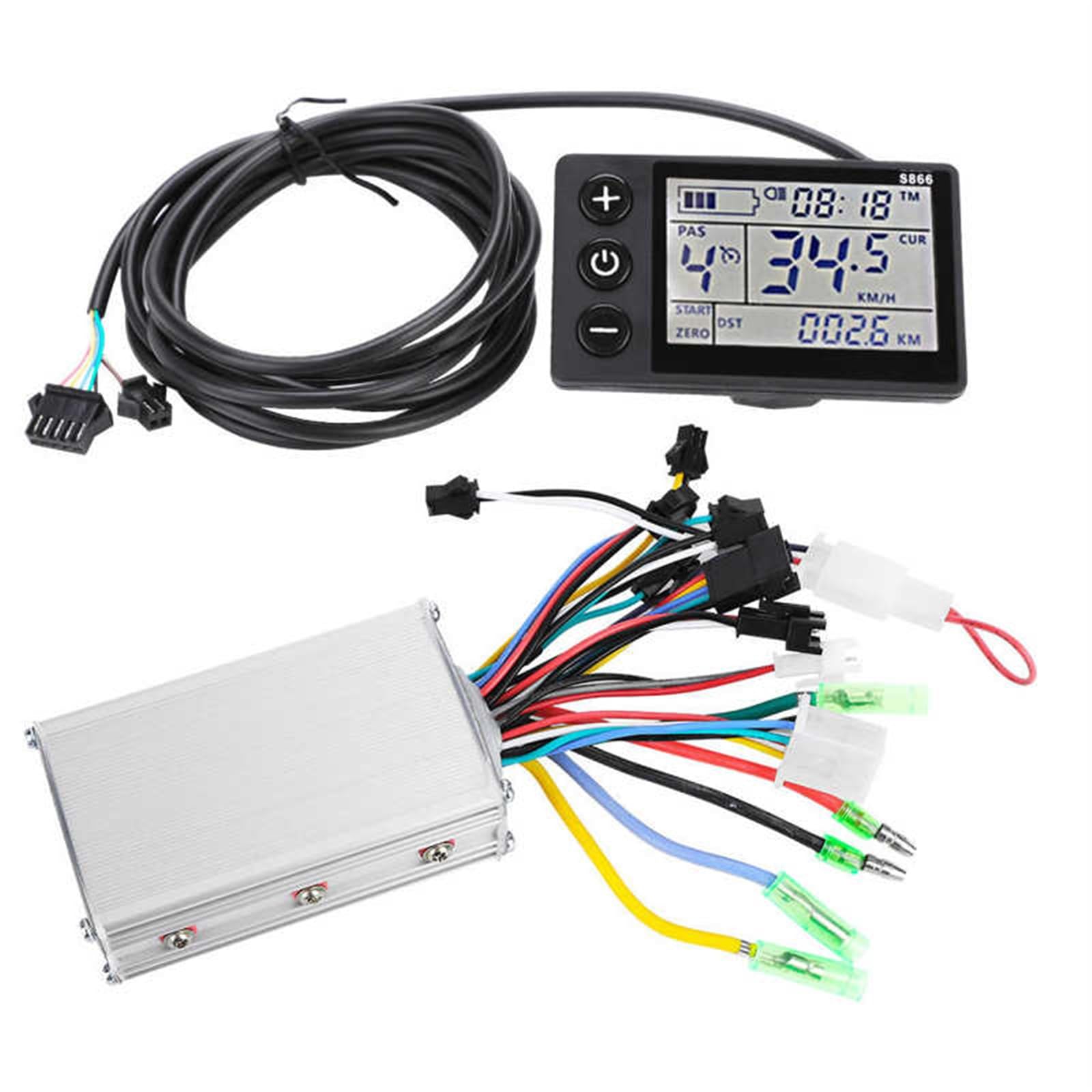 Do 24V/36V/48V 20W/30W Kontroler roweru elektrycznego E-bike Scooter Bezszczotkowy kontroler miernika z panelem wyświetlacza LCD Wyświetlacz skutera elektrycznego