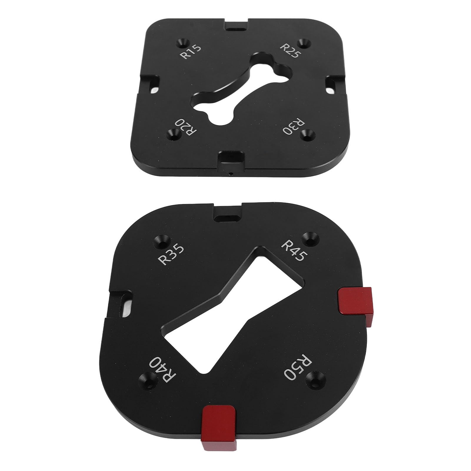 Eujgoov Template per Legno per Giunti Angolari in Alluminio R15 R20 R25 R30 R35 R40 R45 R50 con Morsetto Rapido per Sagomare Curve Cornici Sedie Mobili
