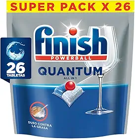 Finish Quantum All in 1 Detergente para Lava Louças em Tabletes 26 unidades