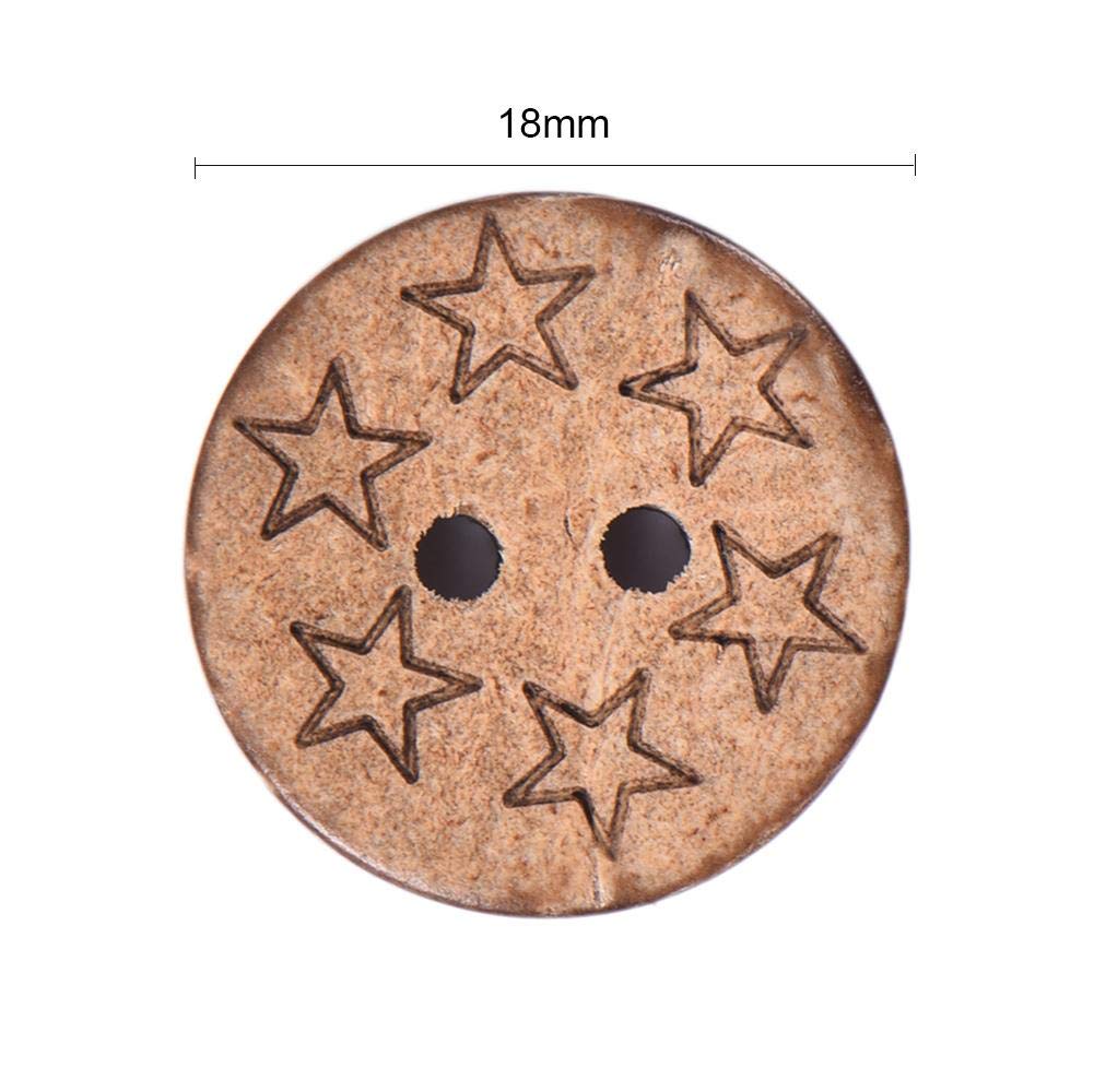 Bluelans 25 Bottoni In Legno Colore Caffè, 30 Mm, 2 Fori, Per Cucito, Scrapbooking E Rammendo
