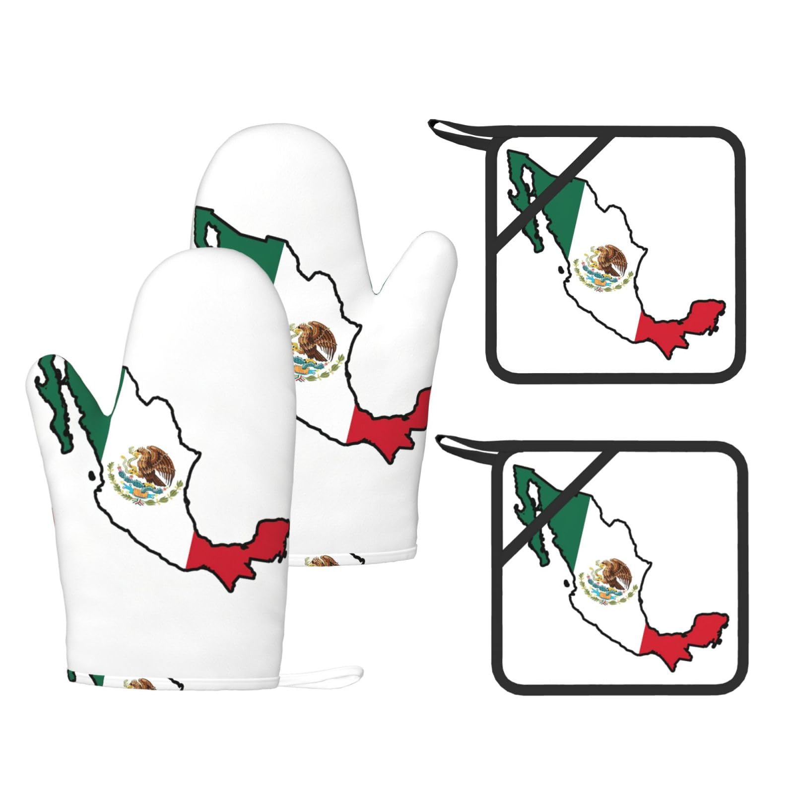 Maniques en silicone carte du Mexique cadeau de cuisine