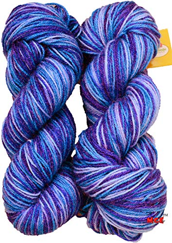 Image of Oswal Multi Royal (500 gm) Wool Hank Hand Knitting Wool /Art Craft Soft Fingering Crochet Hook Yarn, Needle Knitting Yarn Thread dye SM-VA