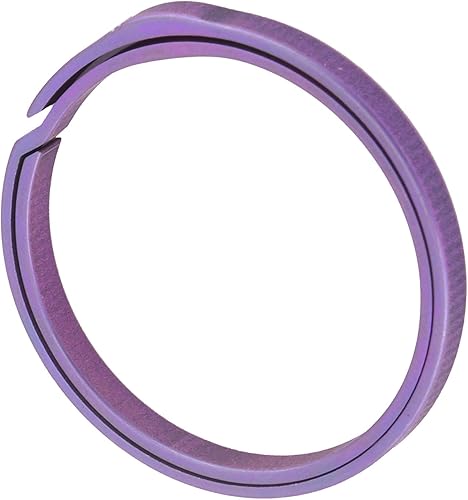 Miniatura 7 de VBESTLIFE Llavero de aleación de 1.299 in ligero portátil con abertura lateral en forma de arco Split Llavero Anillos O planos, Púrpura