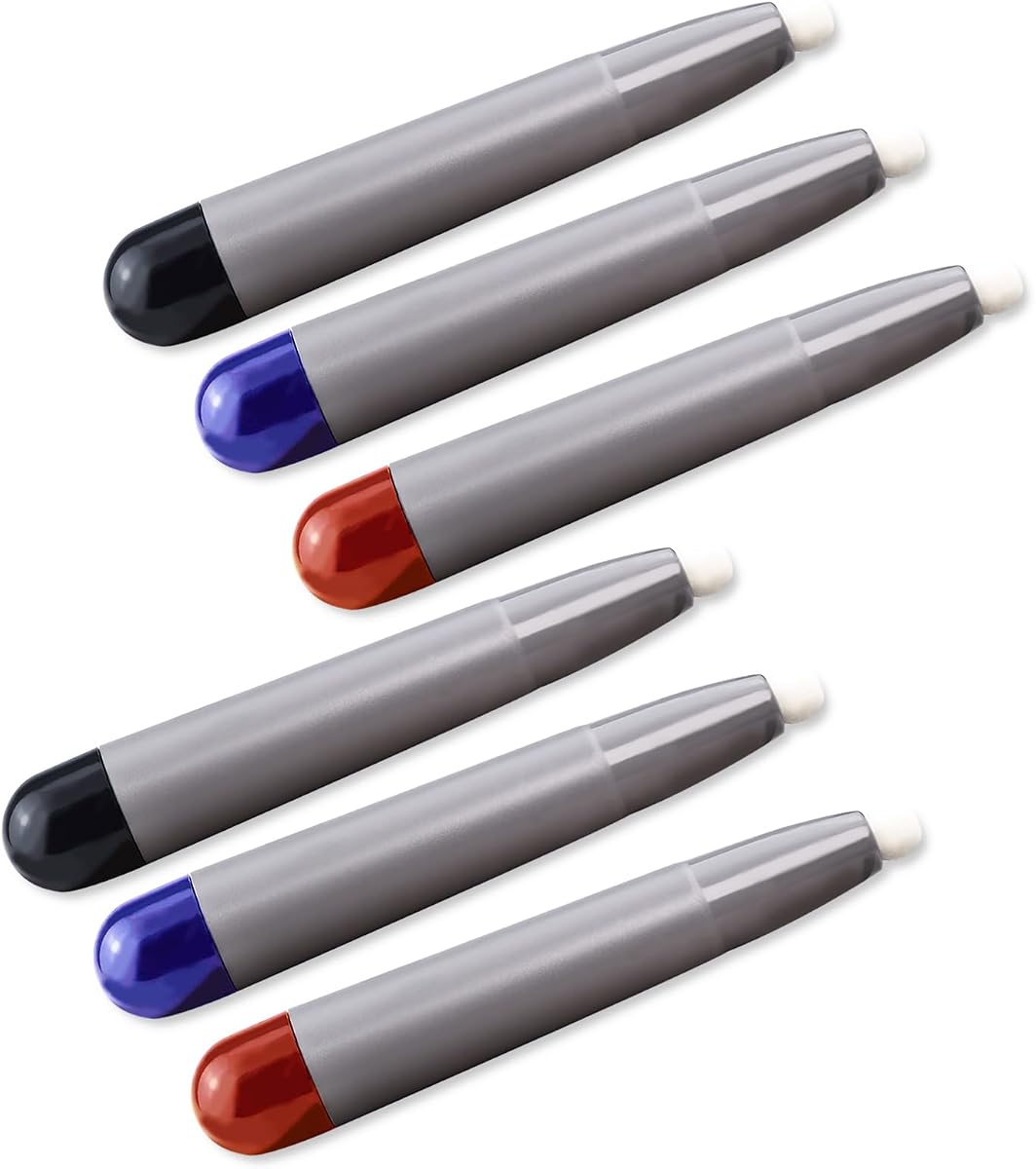 Bolígrafo táctil óptico de pizarra blanca de 6 piezas, bolígrafo de pantalla infrarroja táctil educativo | Sensor de presión y tacto IR, sensibilidad precisa, ligero, ABS, para presentaciones en pizarra electrónica