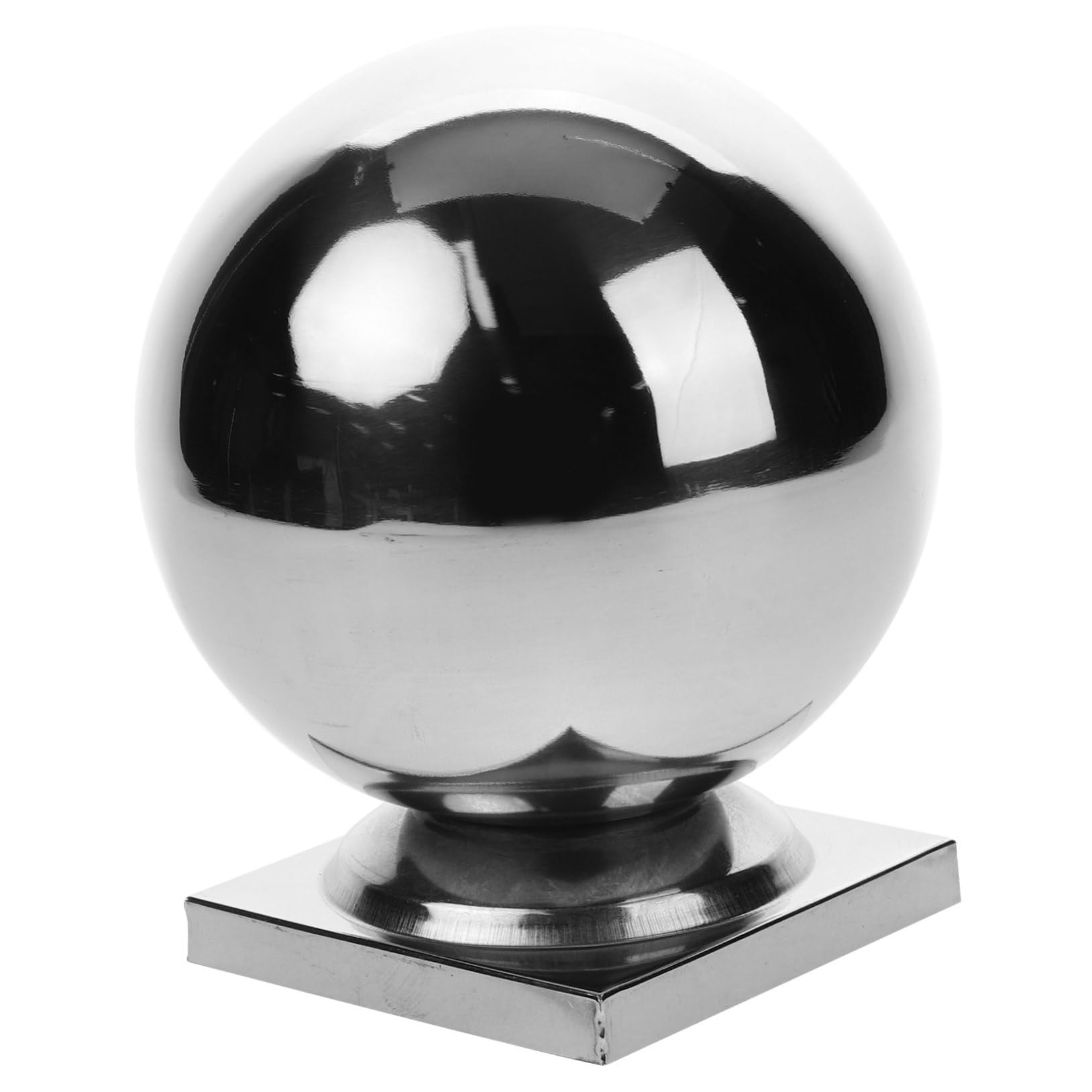 SOIMISS Banister Balls Stainless Steel Fence Post Caps Round Ball for Stair Railings and Gate Installations