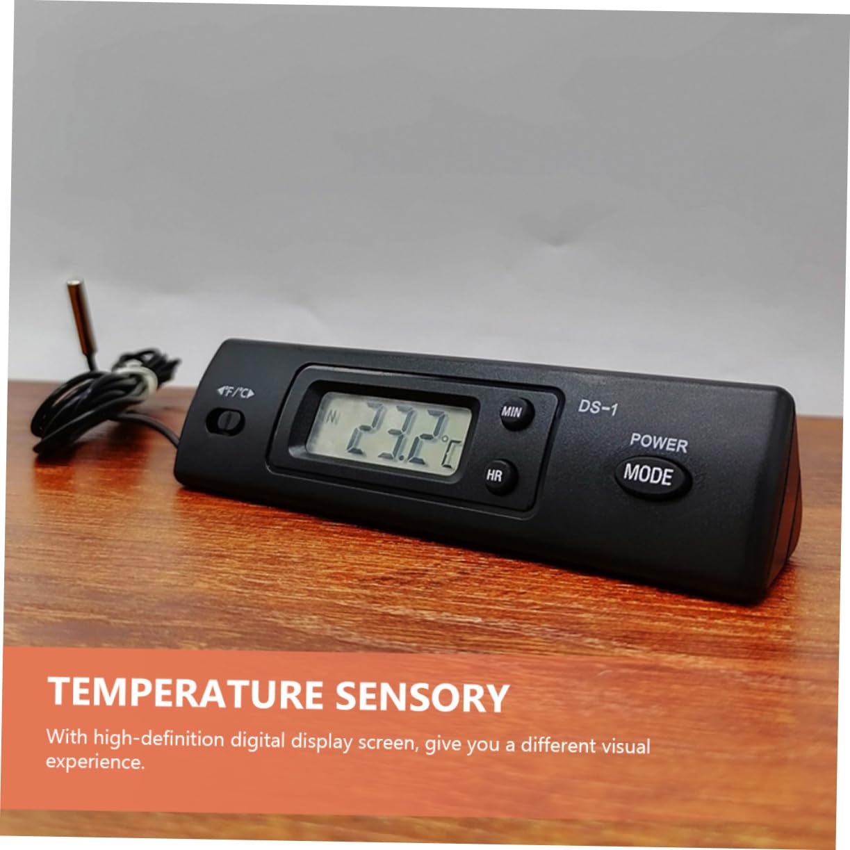 POPETPOP 5 Juegos De Acuario Coche Monitor De Temperatura Del Tanque Suministro De Acuario Tanque De Peces Dispositivo De Medida De Temperatura Abs Black