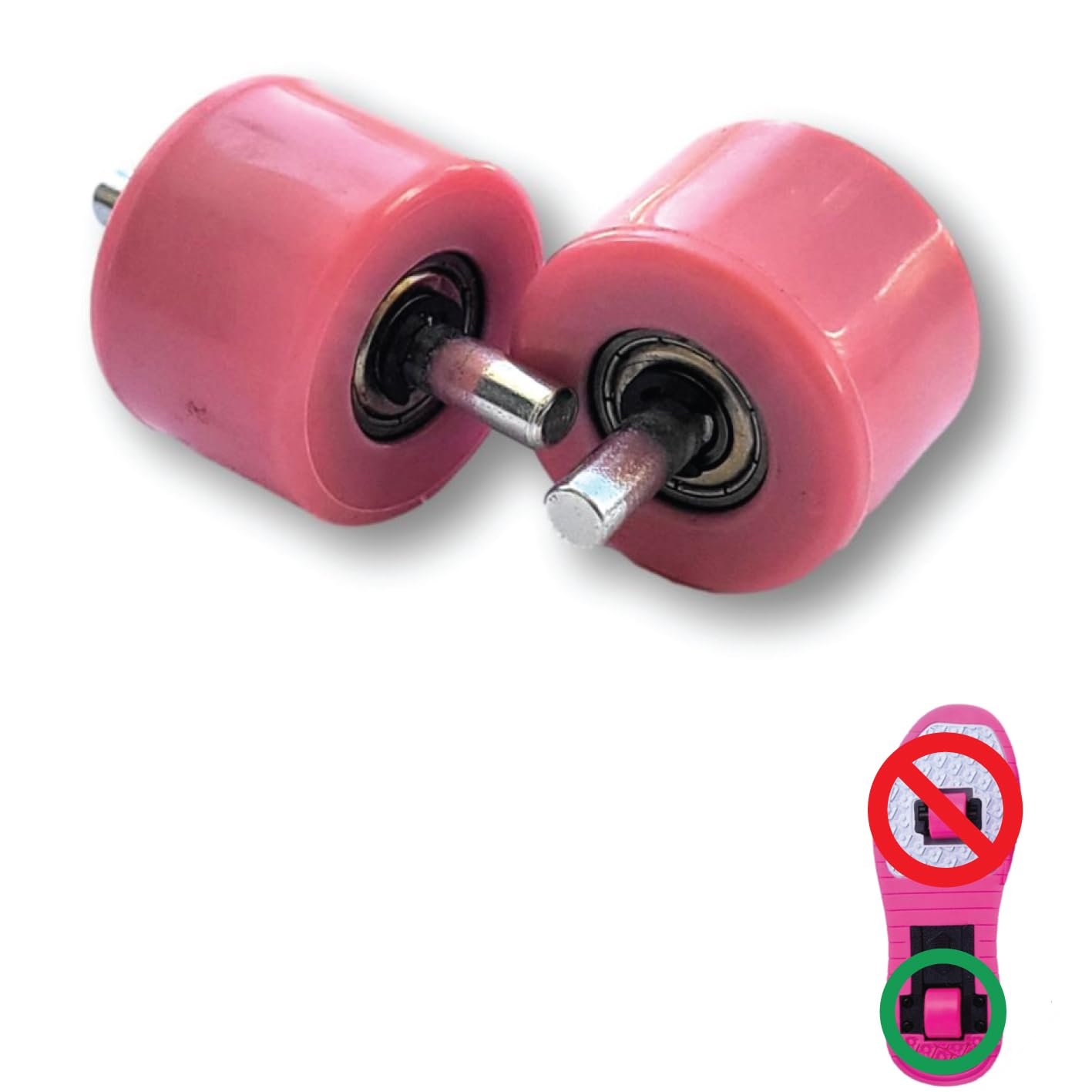 Ruedas de Repuesto Traseras para Zapatillas Deportivas con Ruedas automáticas. 2 Ruedas rosas