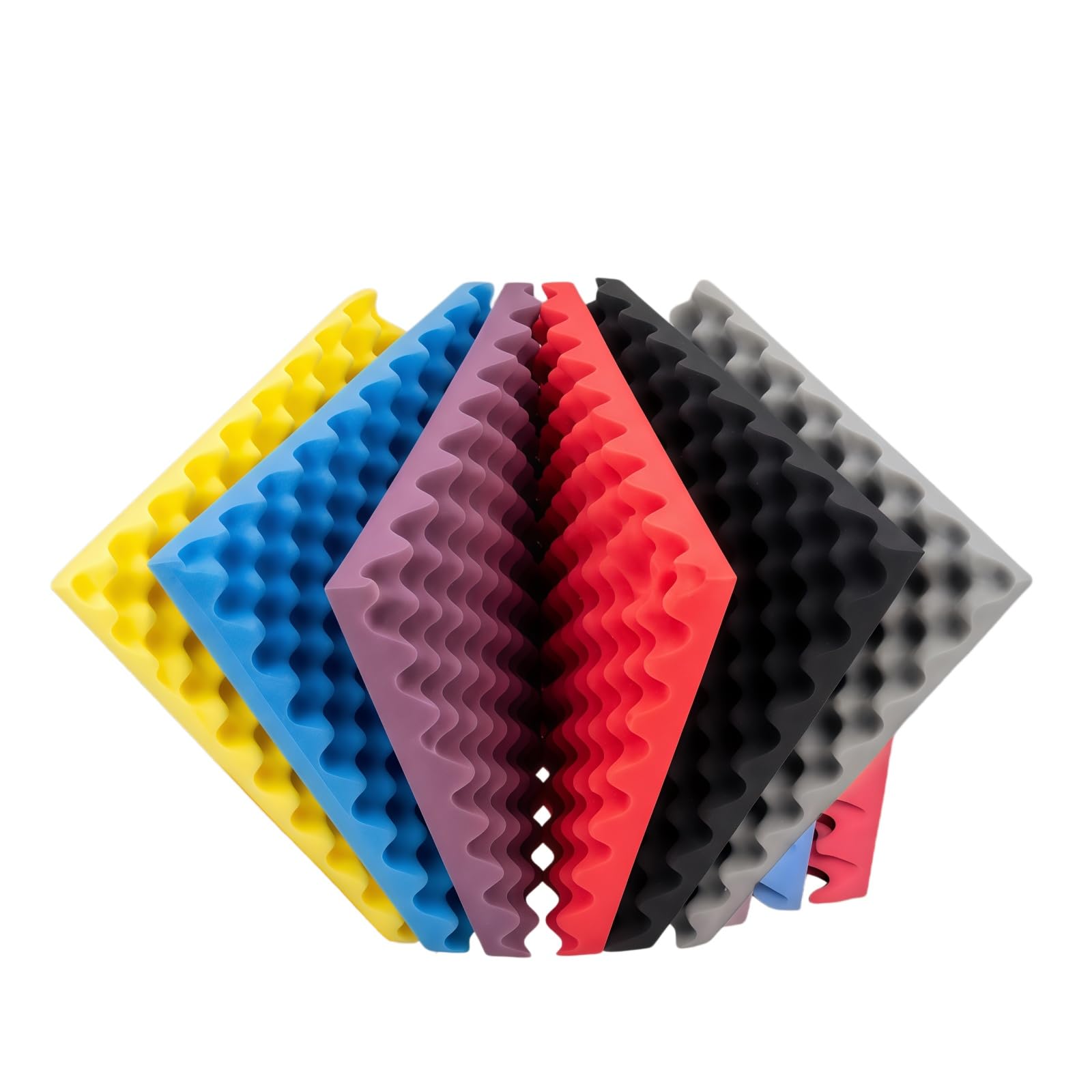 Schiuma Acustica Autoadesiva 3 cm Pannelli Bugnati per Studio 4 Pezzi