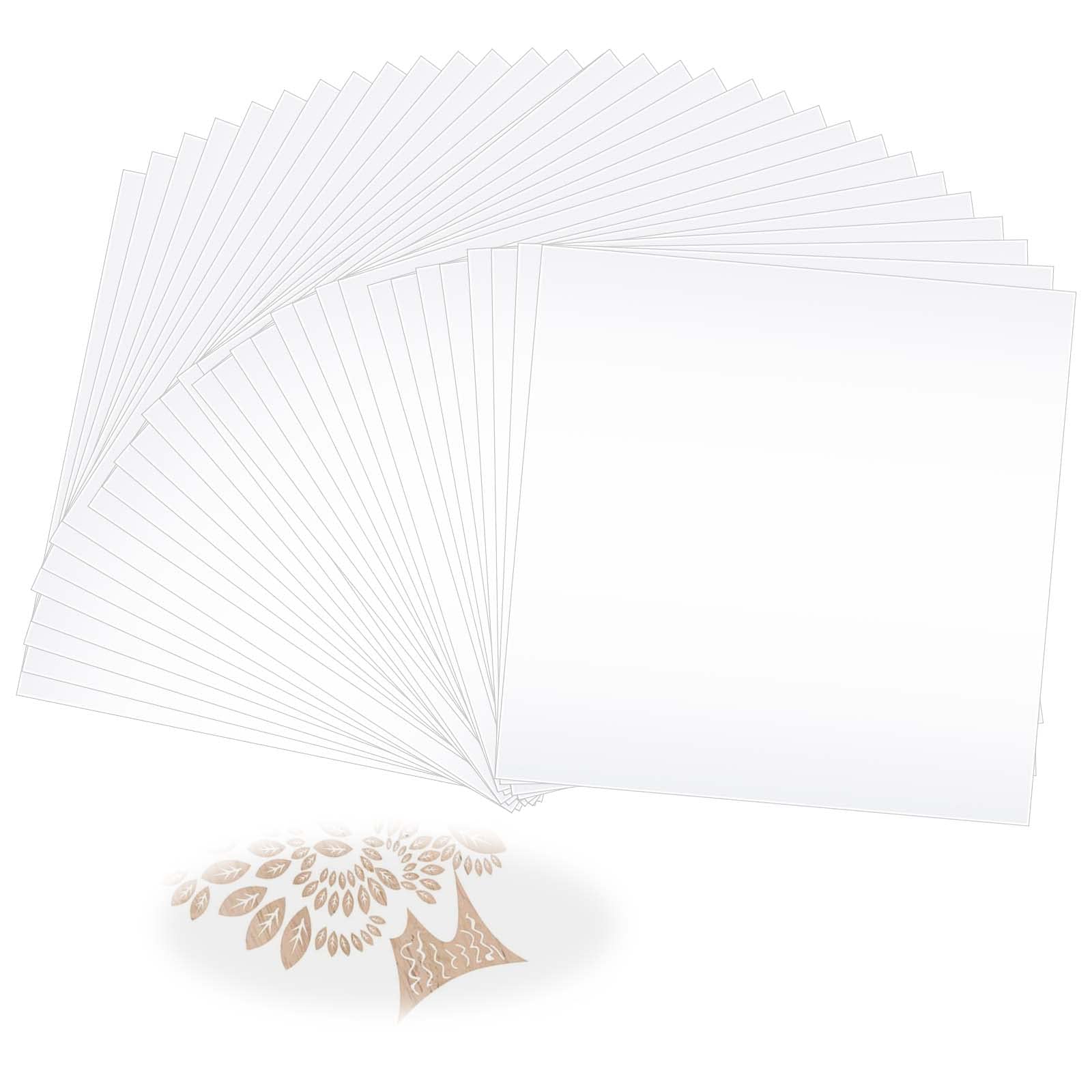 Feuilles de pochoir vierges JAPCHET 30x30 cm en PET Mylar de 10 mil pour découpe laser lot de 50