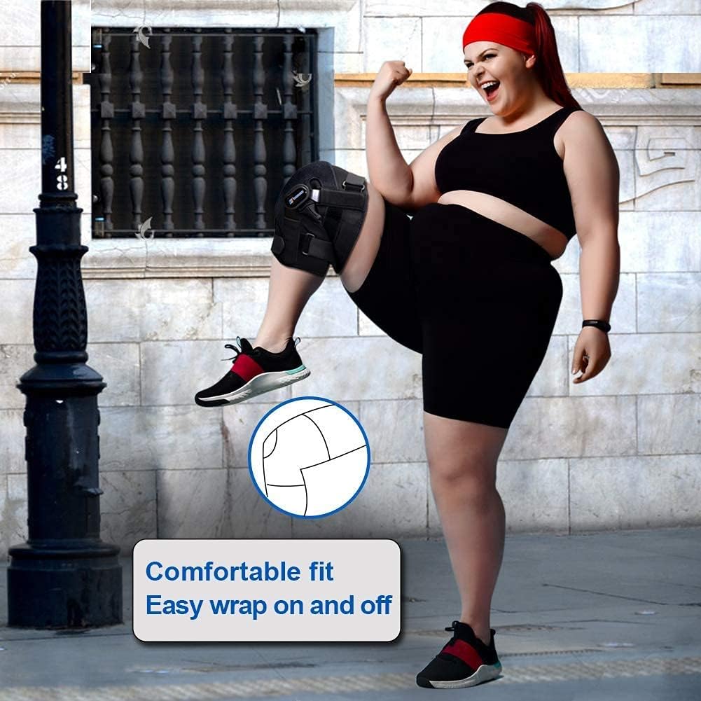 Hinged Knee Brace for Women/Men, Knee Braces for Knee Pain with GEL Patella Stabilizer, Plus Size Knee Brace with Removable Dual Side Stabilizers, Knee Support for Meniscus Tear,Relieves ACL,Arthritis - Image 4