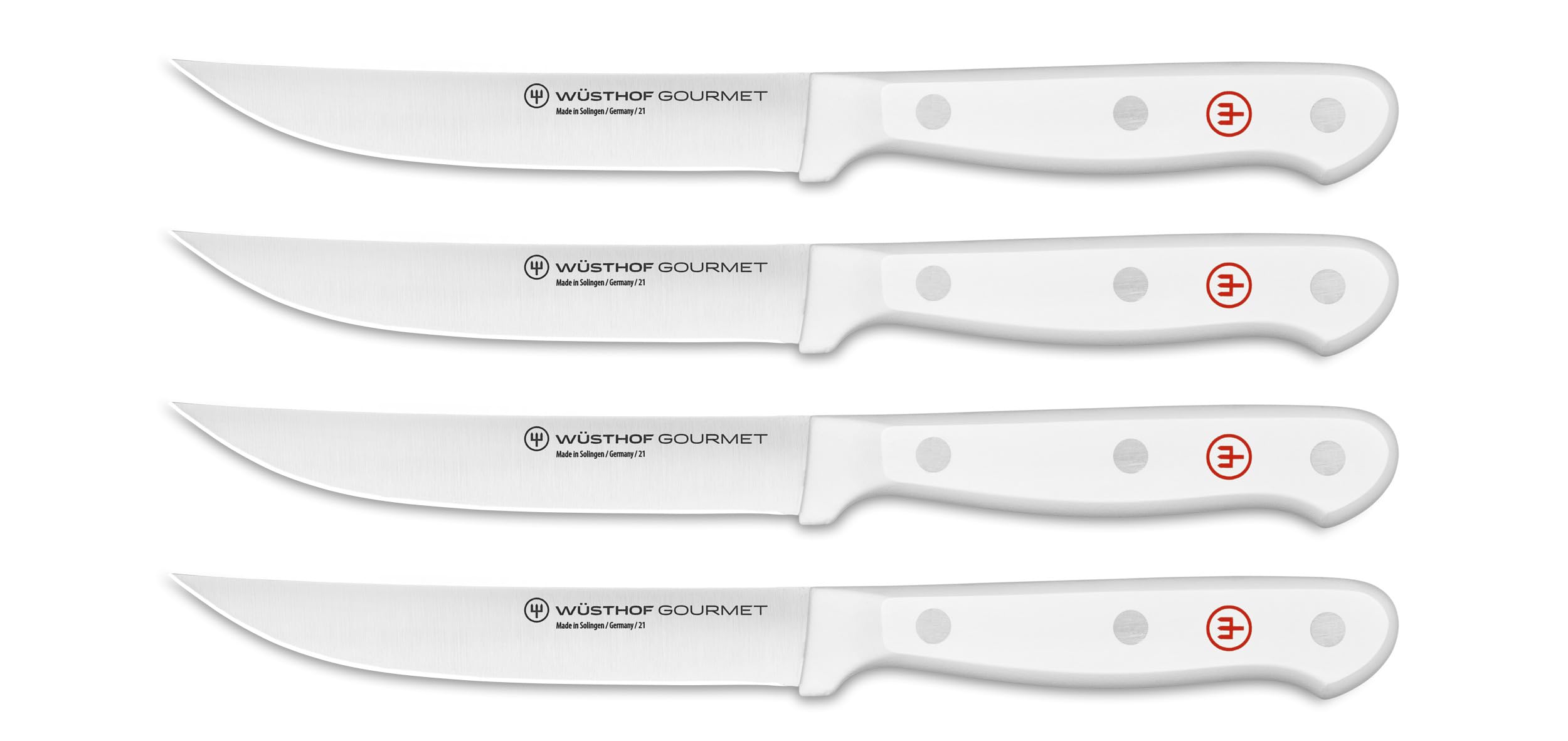 Couteau à steak Wüsthof Classic 12 cm blanc, le set de 4 idéal pour vos barbecues