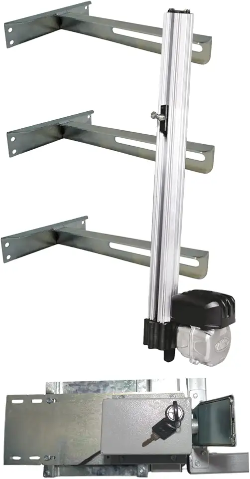 Kit Suporte Basculante para Motor de Portão + Suporte para Trava Eletromagnética Reforçado