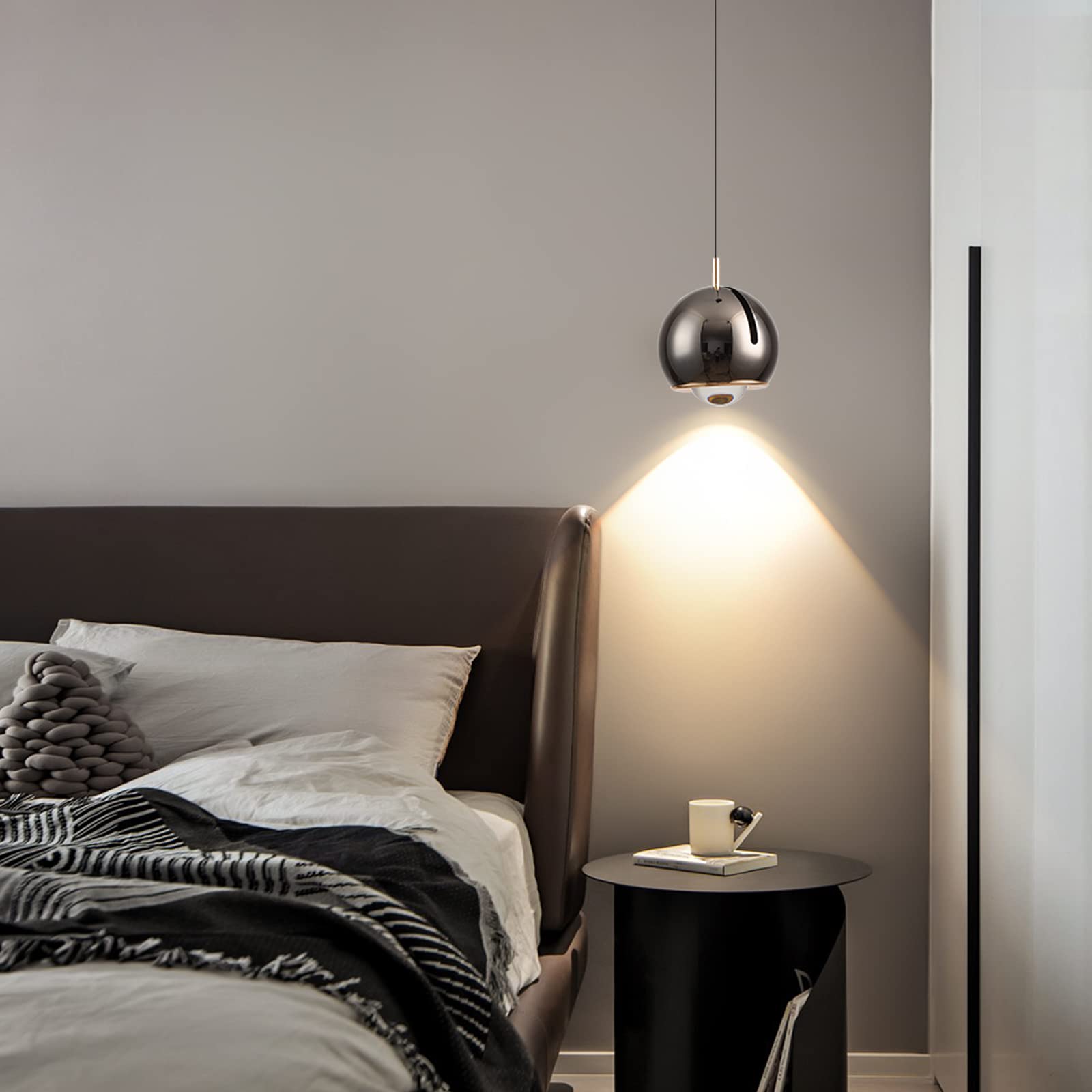 Creativo Sollevamento Illuminazione Interruttore a sfioramento Dimmerazione Luce a sospensione Camera da letto Angolo di 90° Regolabile Luci sospese Alluminio Salita e discesa Lampadari LED Calda Luce