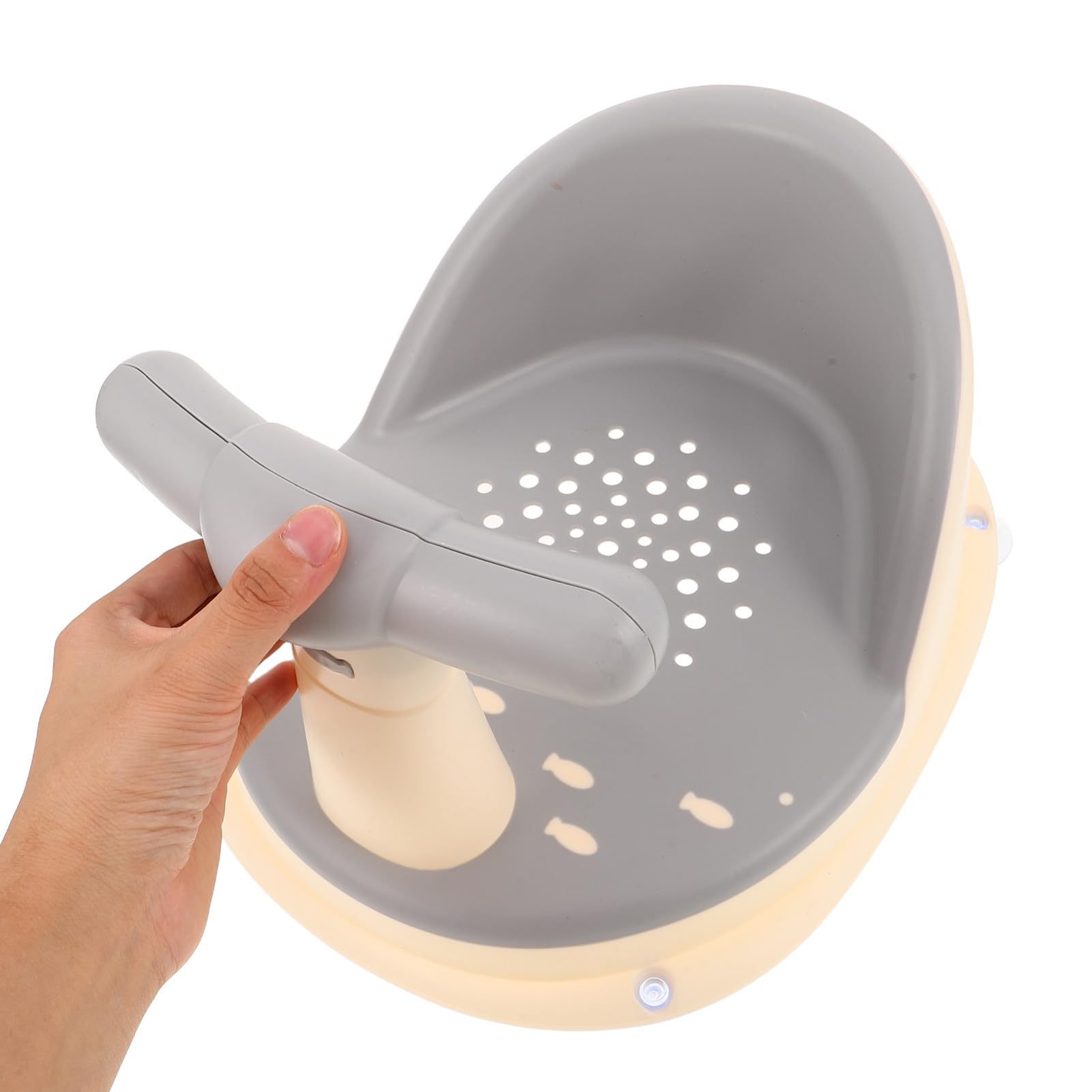 Asiento de Baño Antideslizante Ajustable con Diseño Elevado para Apoyar Recién Nacidos la Ducha