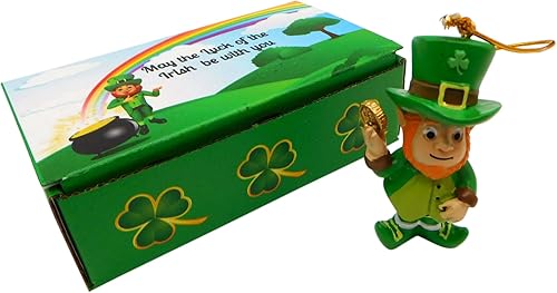 Miniatura 7 de Westmon Works Set de regalo de adorno de duende pintada a mano, paquete de figuritas pintadas a mano, leyenda irlandesa, folclore irlandés,