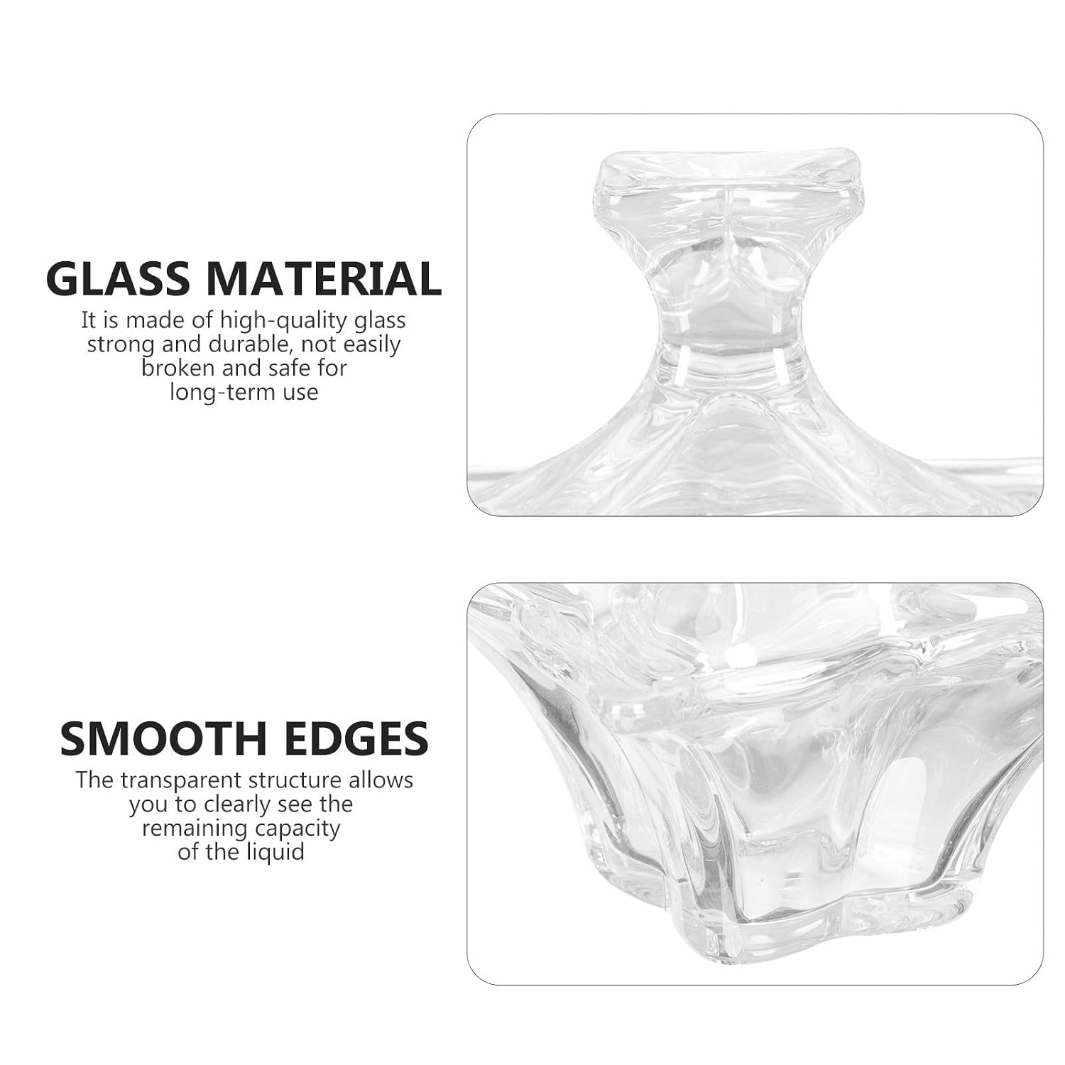 Glass Nail Art Cup with Lid for Manicure Brush Cleaning
