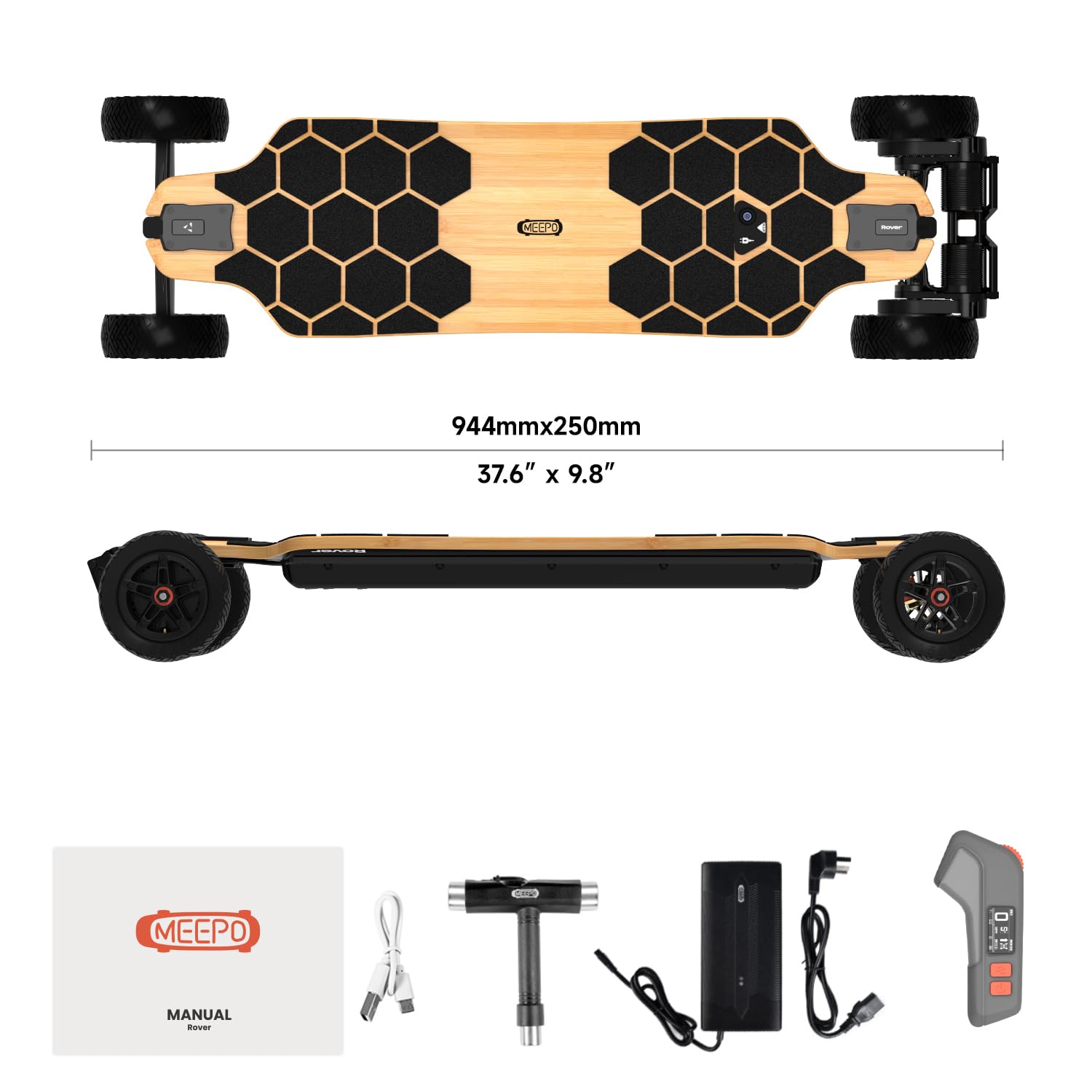 Bamboo Series - Patineta eléctrica todo terreno todoterreno con rango de 20 a 31 millas, velocidad máxima de 28 a 32 MPH, profesional para ciclistas adultos 4