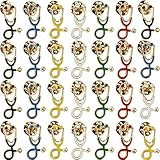 GXXMEI 30PCS Stethoscope Brooch Pins Stethoscope Enamel Lapel Pin Clothing Bags Decoration Brooch...