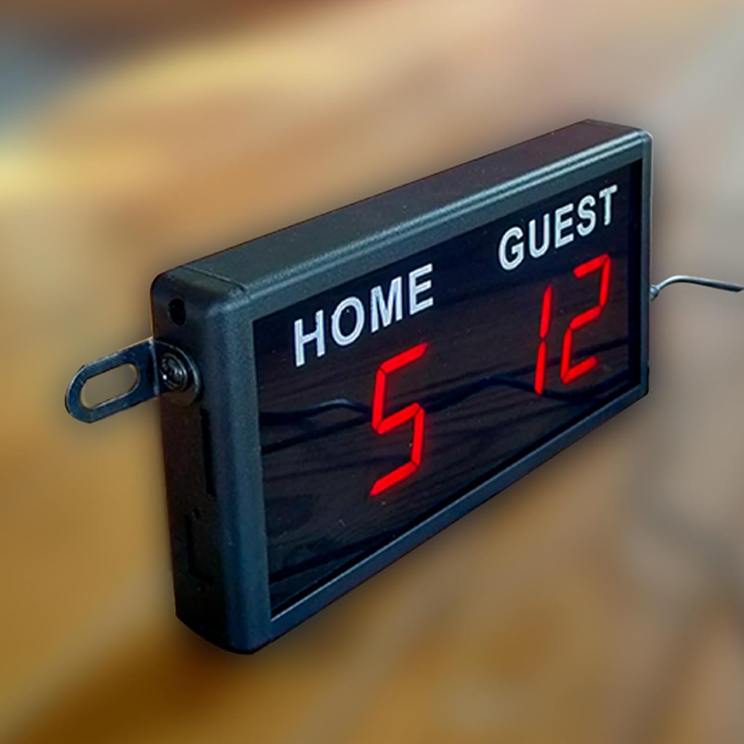 Portable Led Tabletop Scoreboard, Electronic Scoreboard with Buzzer, 23 * 12 * 4cm 6 Gear Brightnes, Aluminum Shell, for Basketball, Football, Tennis, Badminton, Table Tennis, Billiards