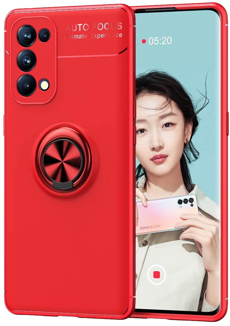 Pixfab Custodia Per Oppo A74 5G Con Anello Rotante 360° E Supporto Magnetico - Antigraffio E Antiurto - 2