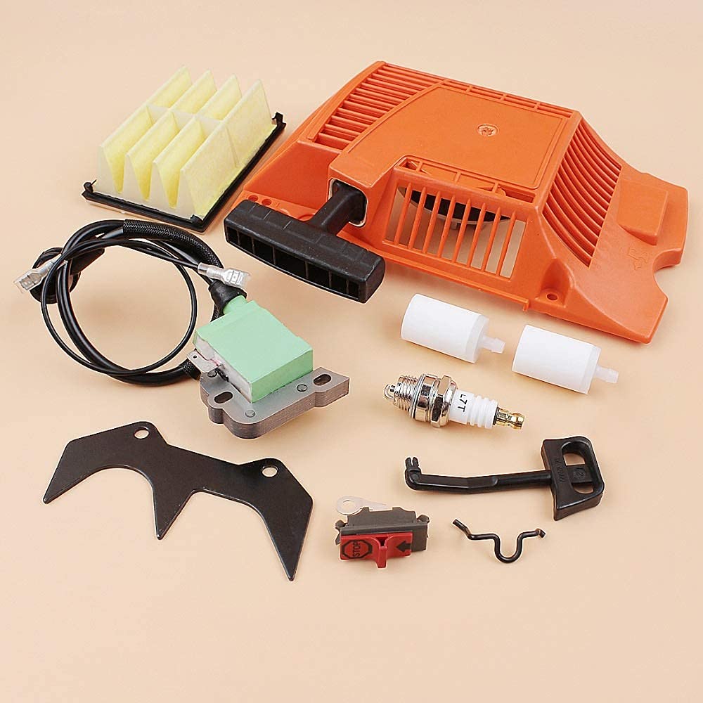 Kit de Filtro de Aire de Bobina de Encendido de Arranque de Retroceso Compatible con Piezas de Motosierra Husqvarna 268272