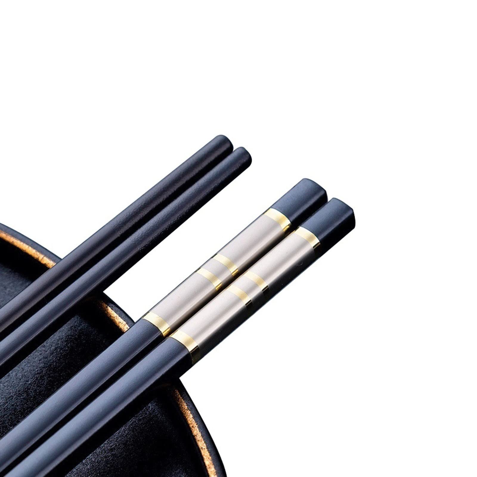 Palillos Reutilizables, 10 Pares de Palillos de aleación, palitos de Sushi, vajilla, palitos de Comida China, Utensilios de Catering, Utensilios de Cocina Antideslizantes for el hogar