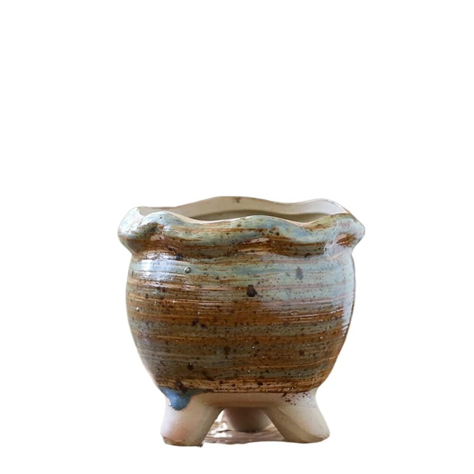 Doniczki ceramiczne, wytrzymałe doniczki, oddychające, w stylu retro, z grubsza wypalane, idealne dla miłośników roślin