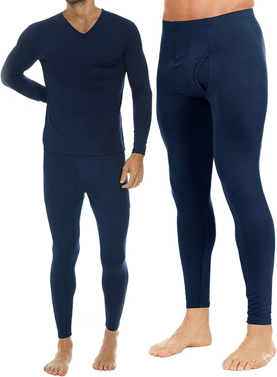 Thermajohn Long Johns for Men Size XS Bottoms & Vneck Set